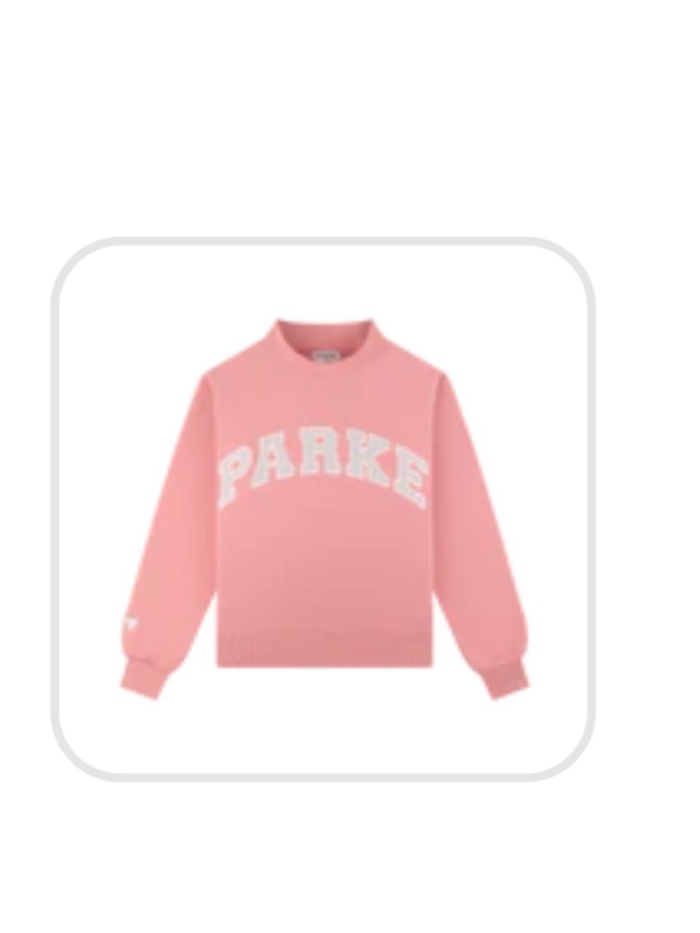 PARKE sold out  Blush and Lavender Valentine's Varsity Mockneck Sweatshirt